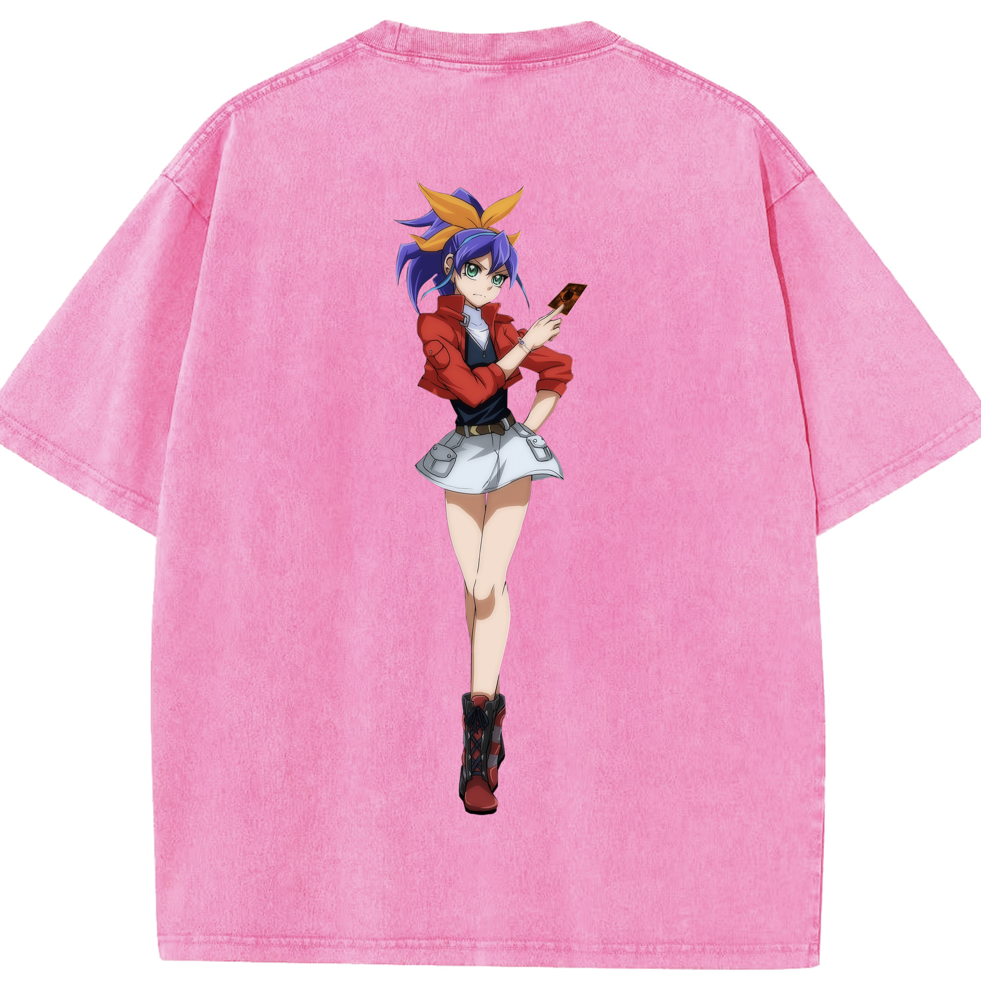 （画像用） 遊☆戯☆王 Yu-Gi-Oh! 綿100% ヴィンテージ風 半袖Tシャツ（背面プリント）